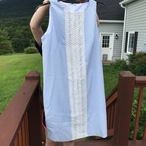 Blue and white Shift Dress